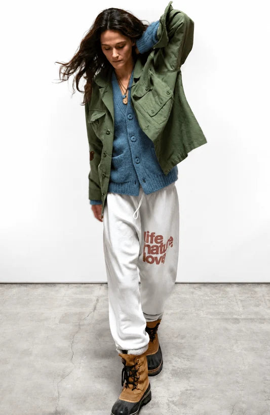 Freecity SUPERYUMM NORWEGIAN WOOL POCKET CARDIGAN - Norwegian Blue White Smoke