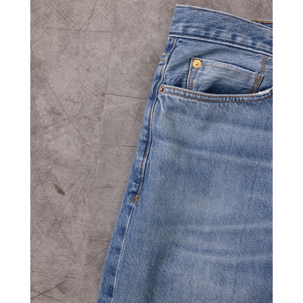 Men's Ace Rivington Harlan Straight Archive Selvedge 12oz jeans with a carpenter wash, featuring classic denim details.