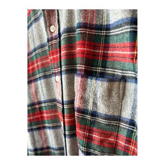 Paul Tartan Flannel Shirt - Red/Green/Blue Plaid - DUNE + SALT