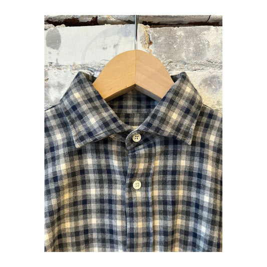 Paul Woven Flannel Shirt - Blue/White Check - DUNE + SALT