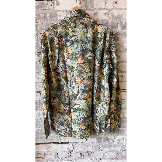 Paul Woven Shirt - Navy/Green Jungle - DUNE + SALT