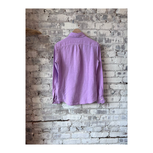 Women's Coraz linen shirt in lilac by Hartford Women's, featuring a relaxed fit and lightweight linen fabric.