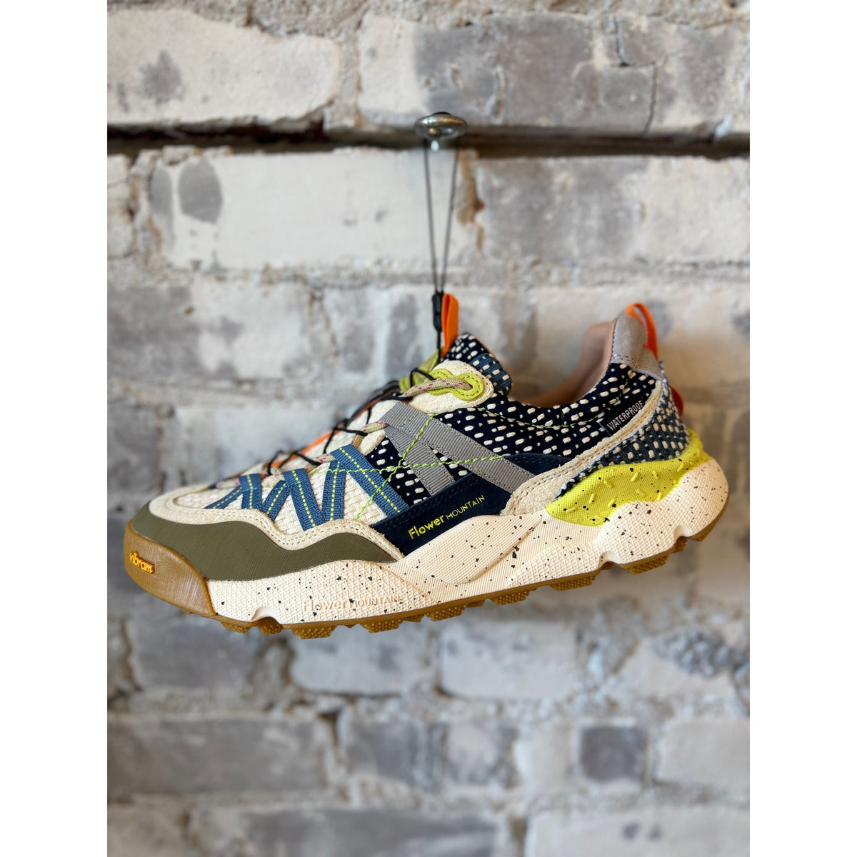 Flower Mountain Iwano 2 Capsule Waterproof Sneaker – Taupe/Dark Grey/Azure Dark Gray