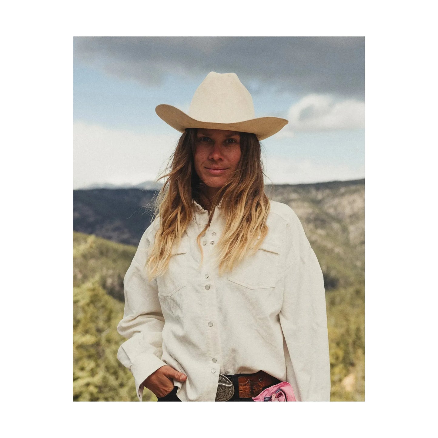 Women's Wild Velvet Shirt - White - DUNE + SALT