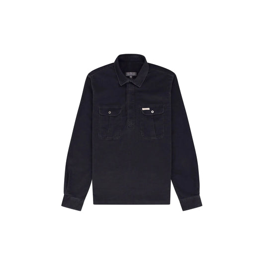 Men's Ranger Velvet Half-Zip Shirt - Faded Navy - DUNE + SALT