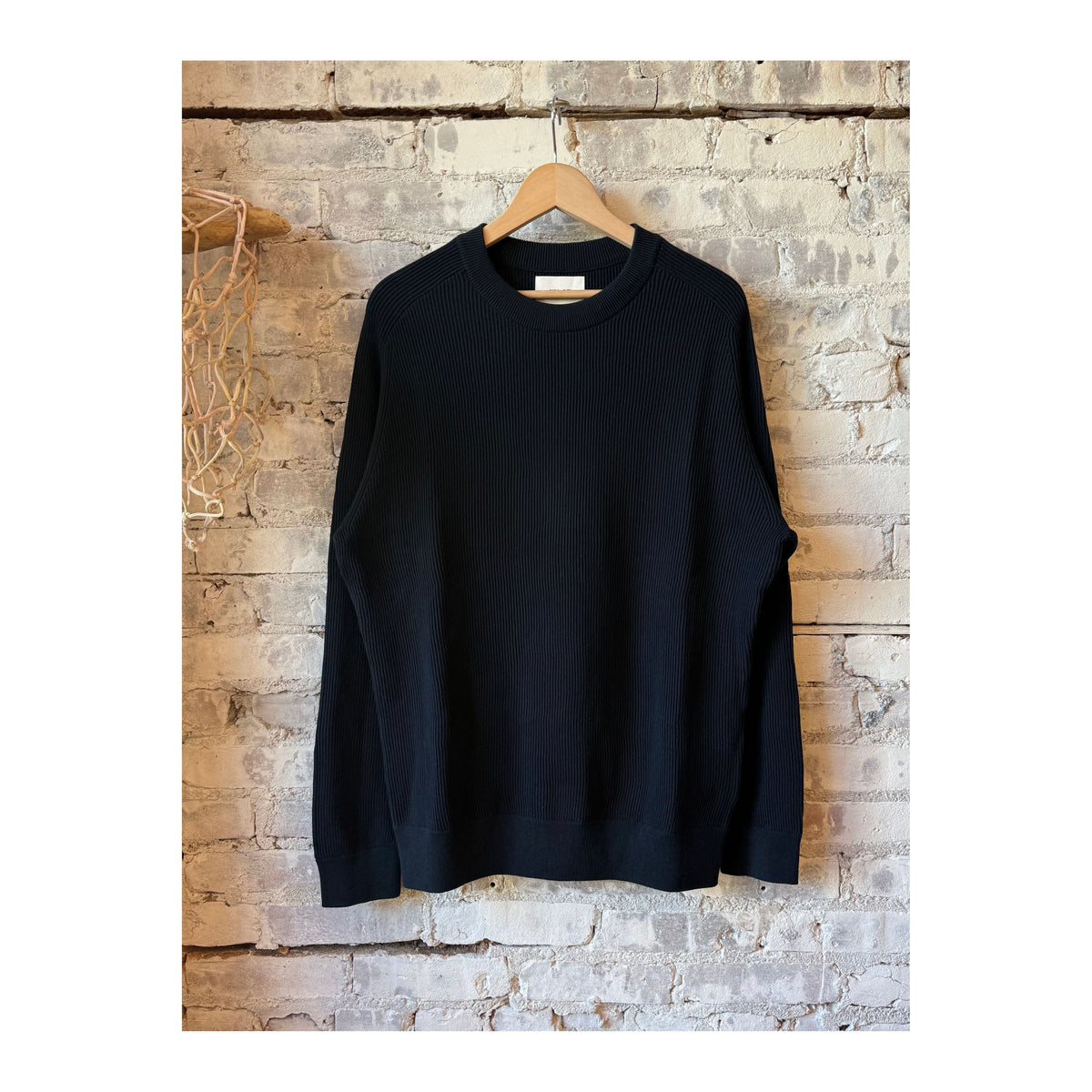 Men's navy Kevin ribbed organic cotton sweater by NN07, featuring a fitted ribbed knit design and classic crew neckline.