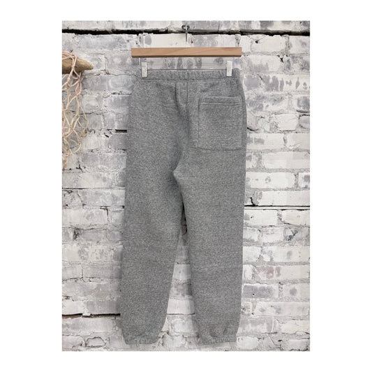 Men's V::Room Heather Charcoal cotton Tencel brushed fleece sweatpants, relaxed fit with elastic waistband and cuffs.