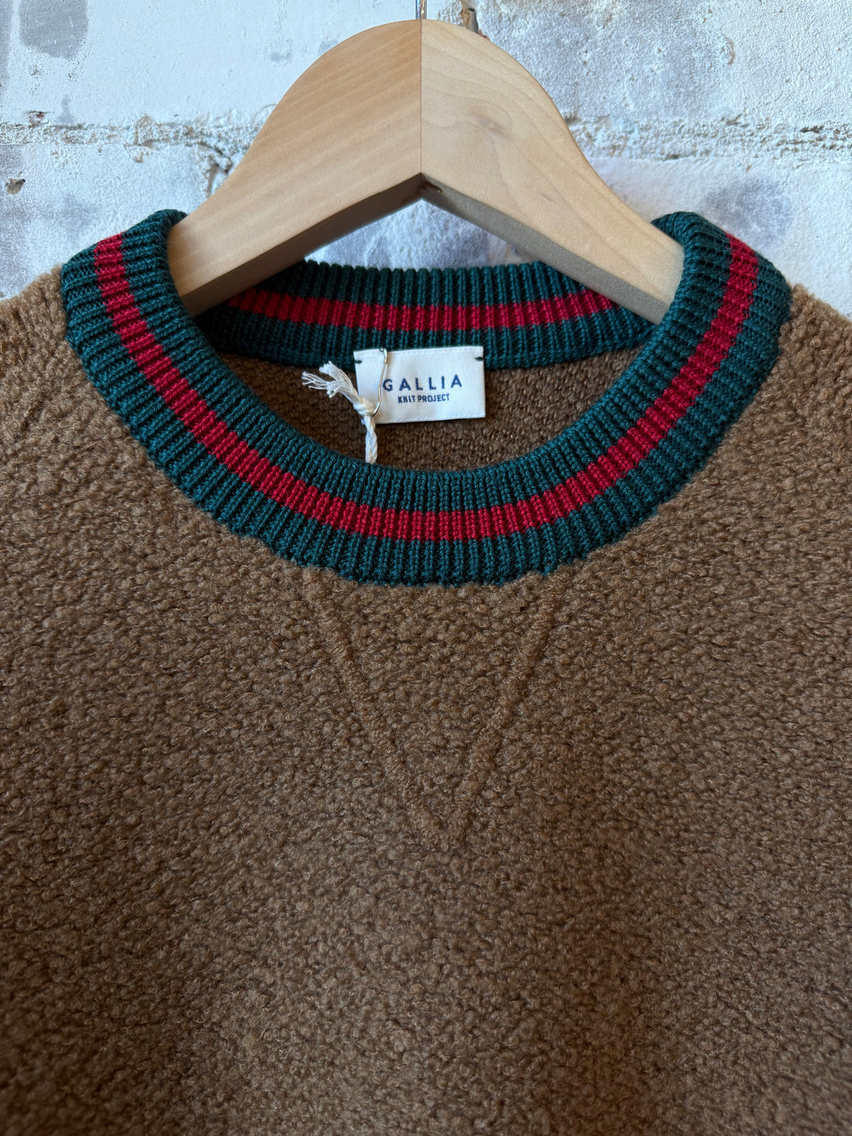 Gallia Oban sweater in ochre, textured knit design with long sleeves