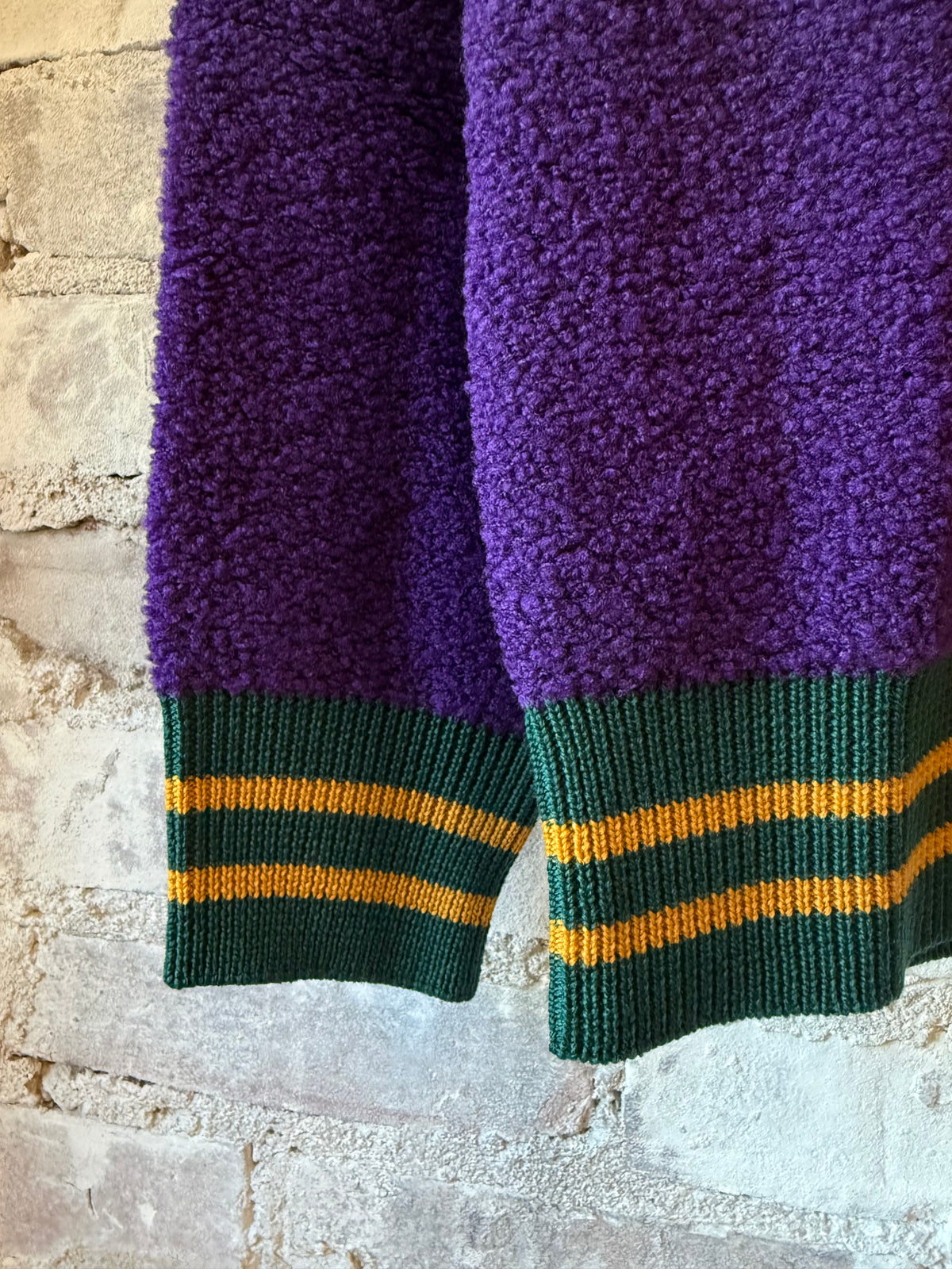 Gallia Oban purple sweater with textured knit and long sleeves