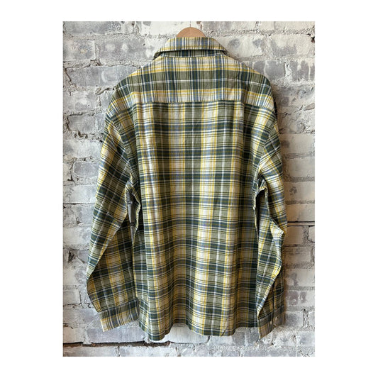 Cuban Long Sleeve Shirt - Olive/Blue/Yellow - DUNE + SALT