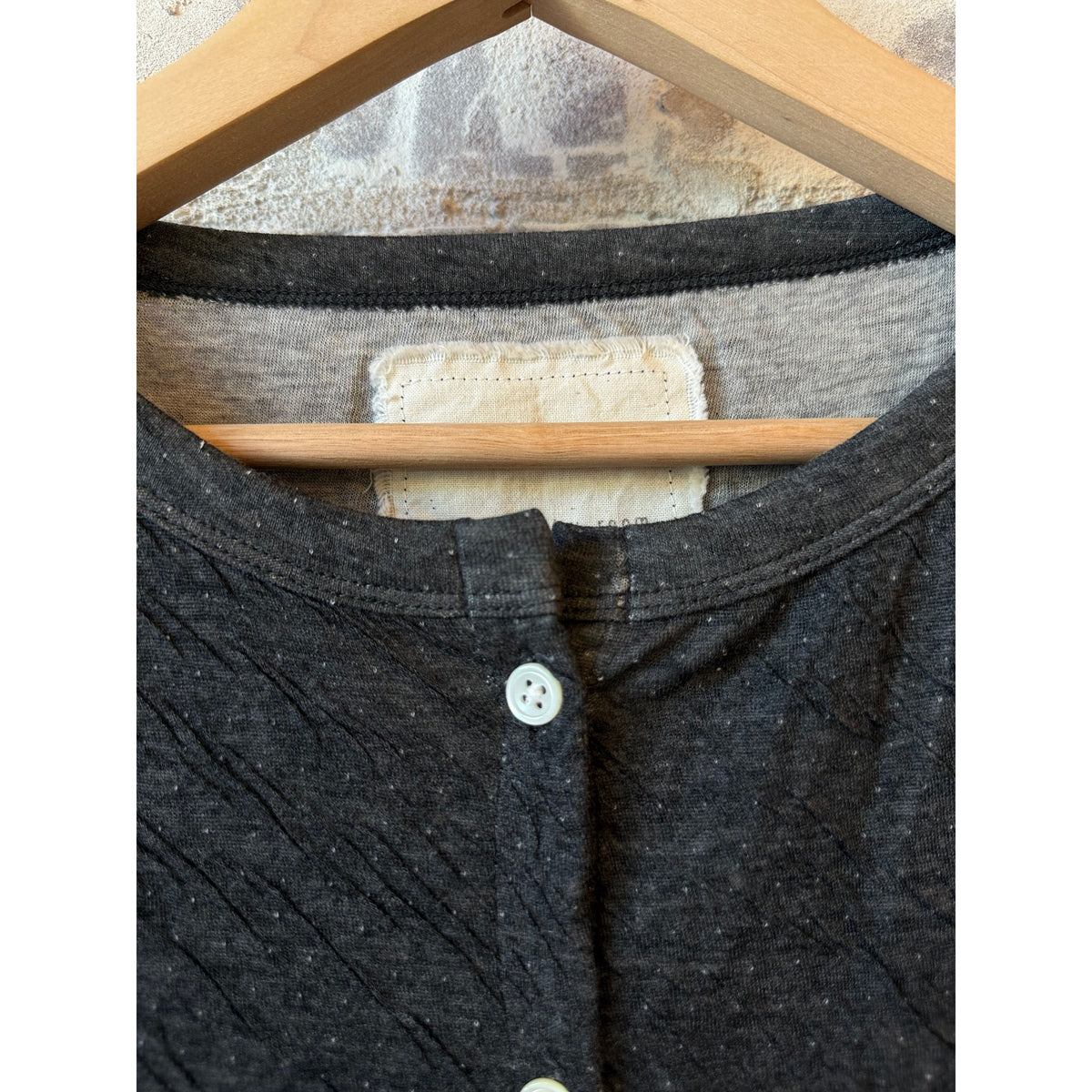 V::Room Melange Double-Face Cardigan - Heather Charcoal Dark Slate Gray