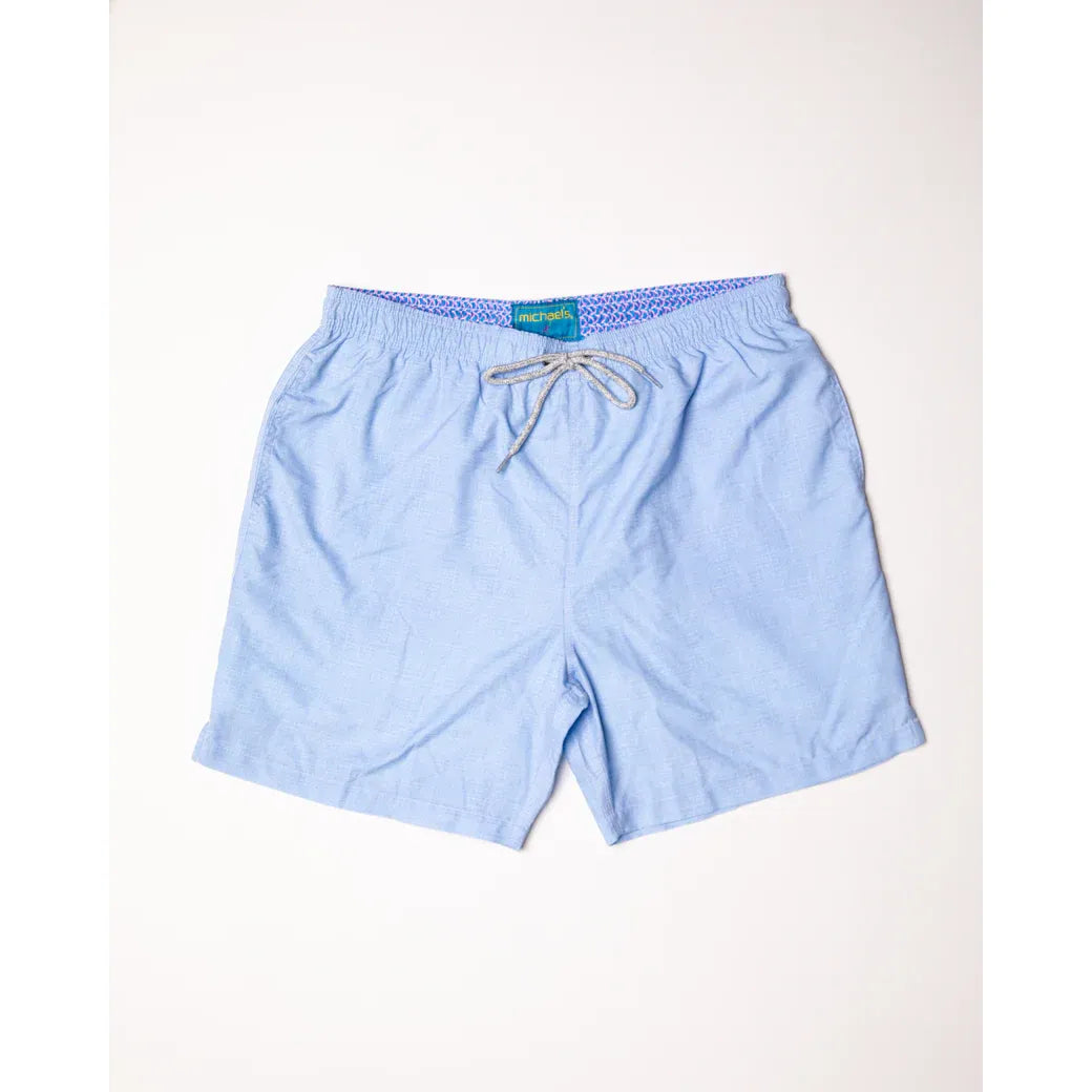 Men's Cyclist Liner Swim Trunks - Solid Linen Sky - DUNE + SALT