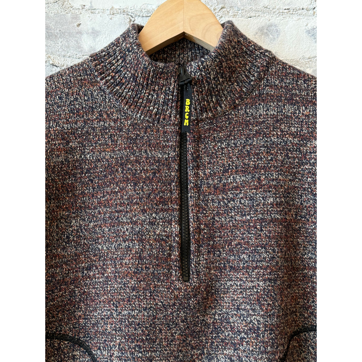 Men's Big Rock Candy Mountaineering Metanoia Sweater in Passion Fruit with a cozy knit texture and vibrant color.