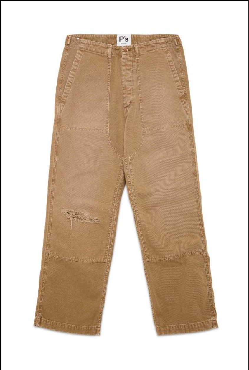 Miner Fatigue Canvas Pants - Khaki