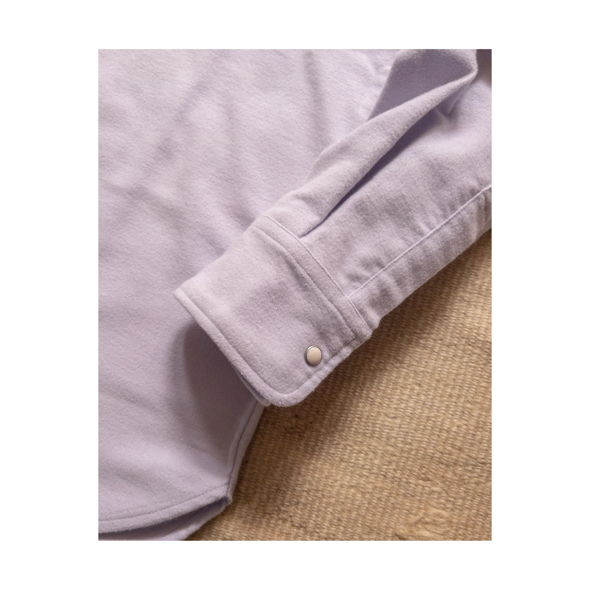Men's Wythe Moleskin Snap Shirt in Alpenglow color, featuring a soft moleskin fabric and snap-front closure.