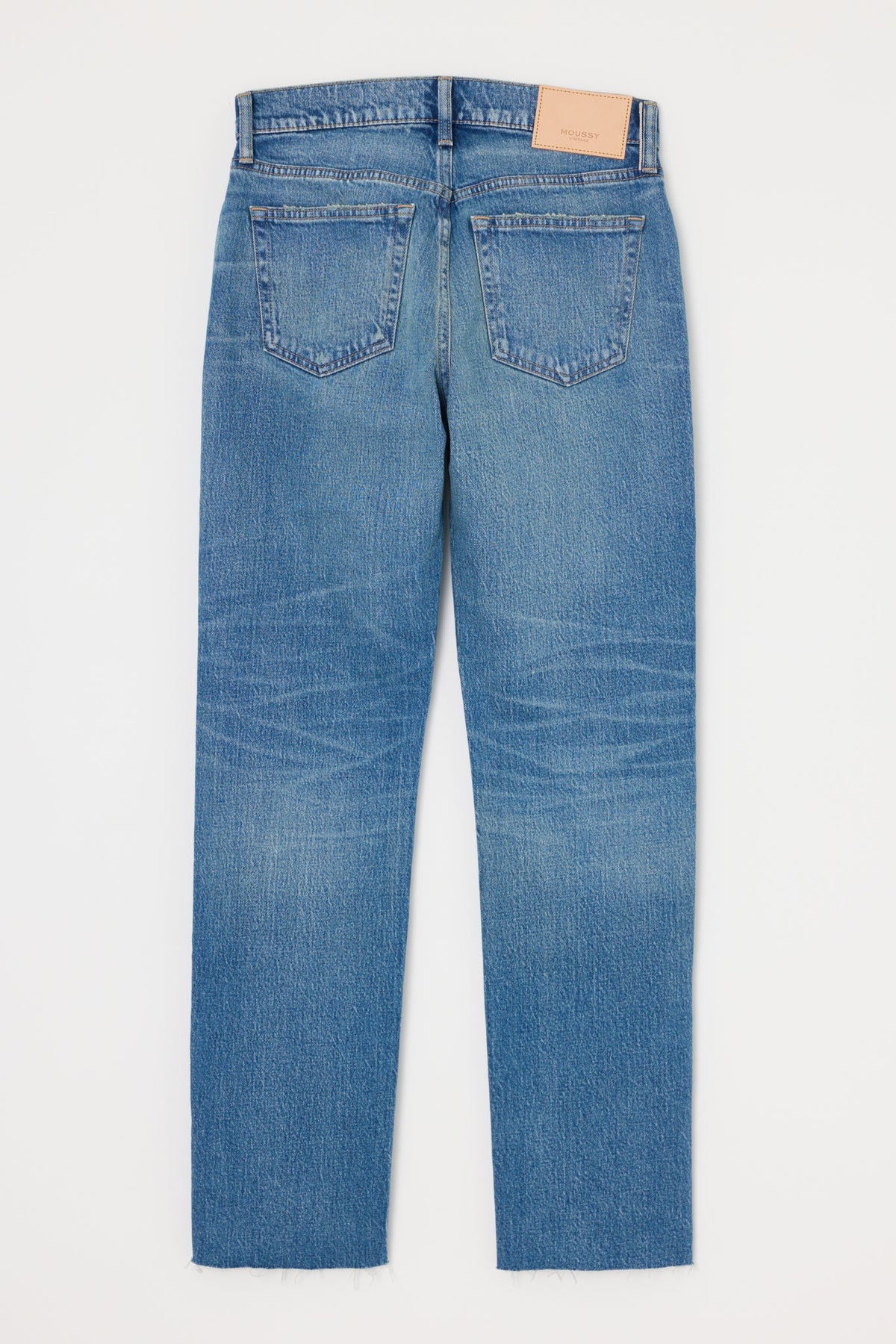 Moussy Coney Slim Straight Jean - Light Blue Slate Gray