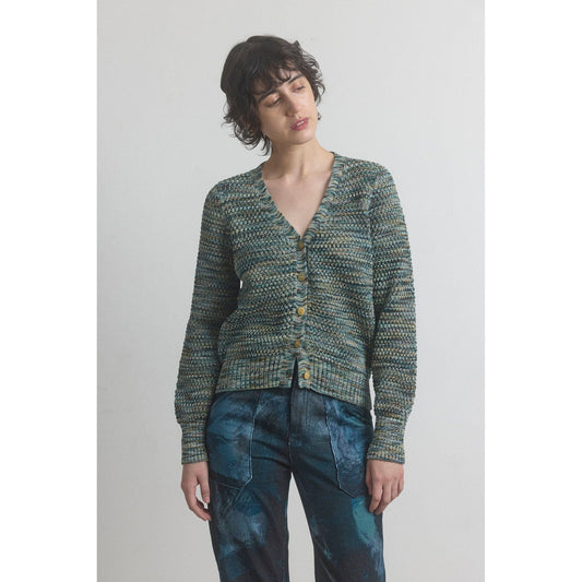 Morgan Cardigan - Green Combo - DUNE + SALT