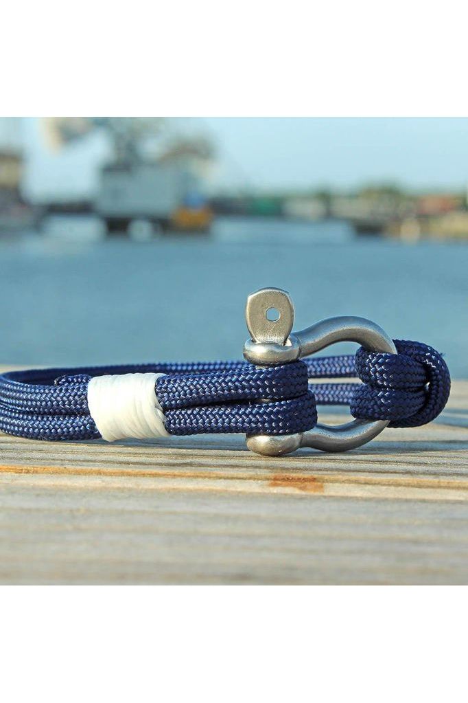 Navy Nautical Shackle Bracelet - DUNE + SALT