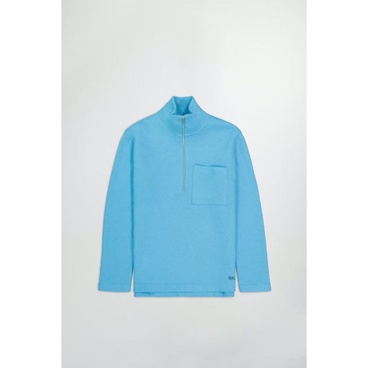 Men's NN07 Anders Merino Sweater in Aquarius, featuring a cozy knit design with a crew neckline and subtle pattern.