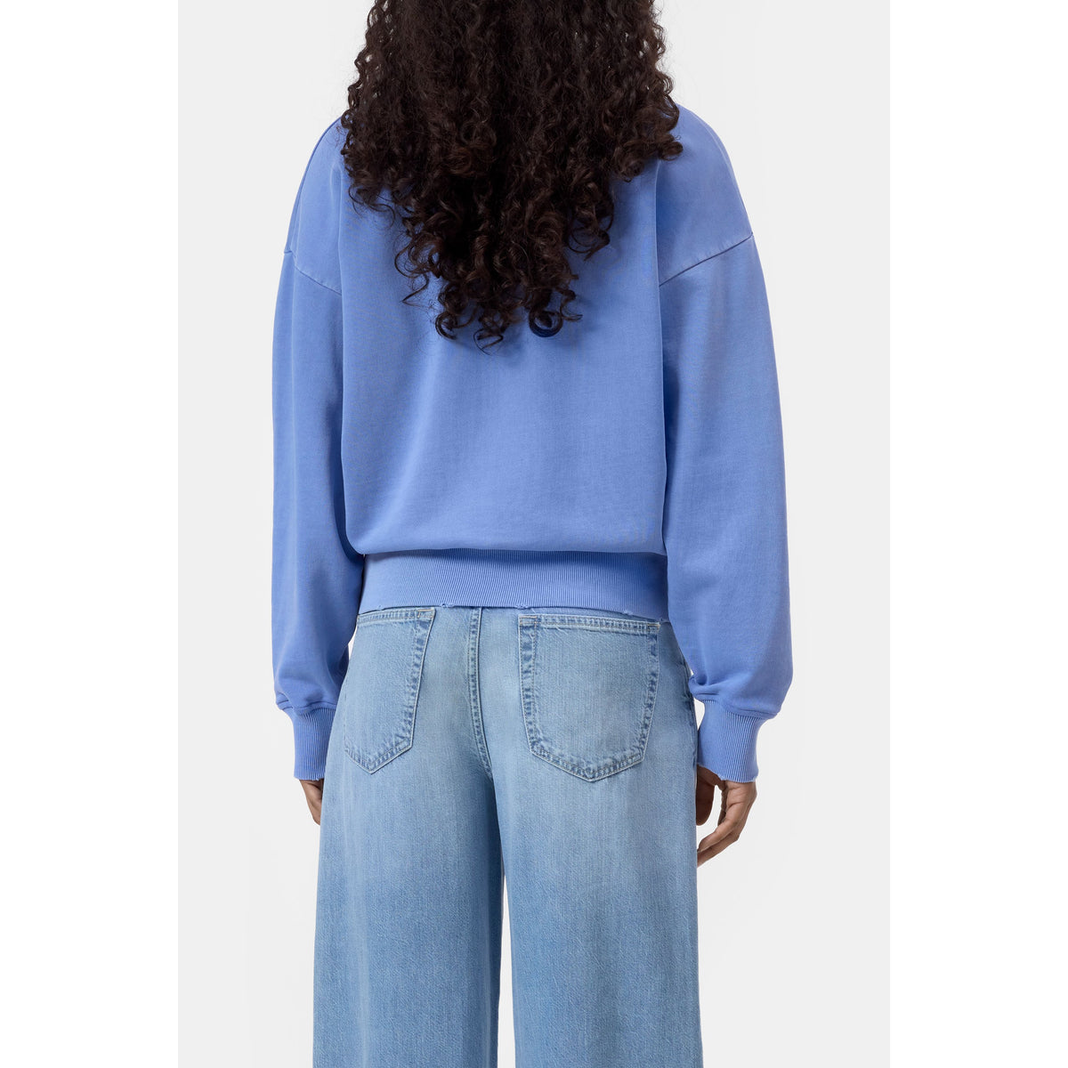 Closed Women's Organic Cotton Sweatshirt - Moonleaf Blue Cornflower Blue