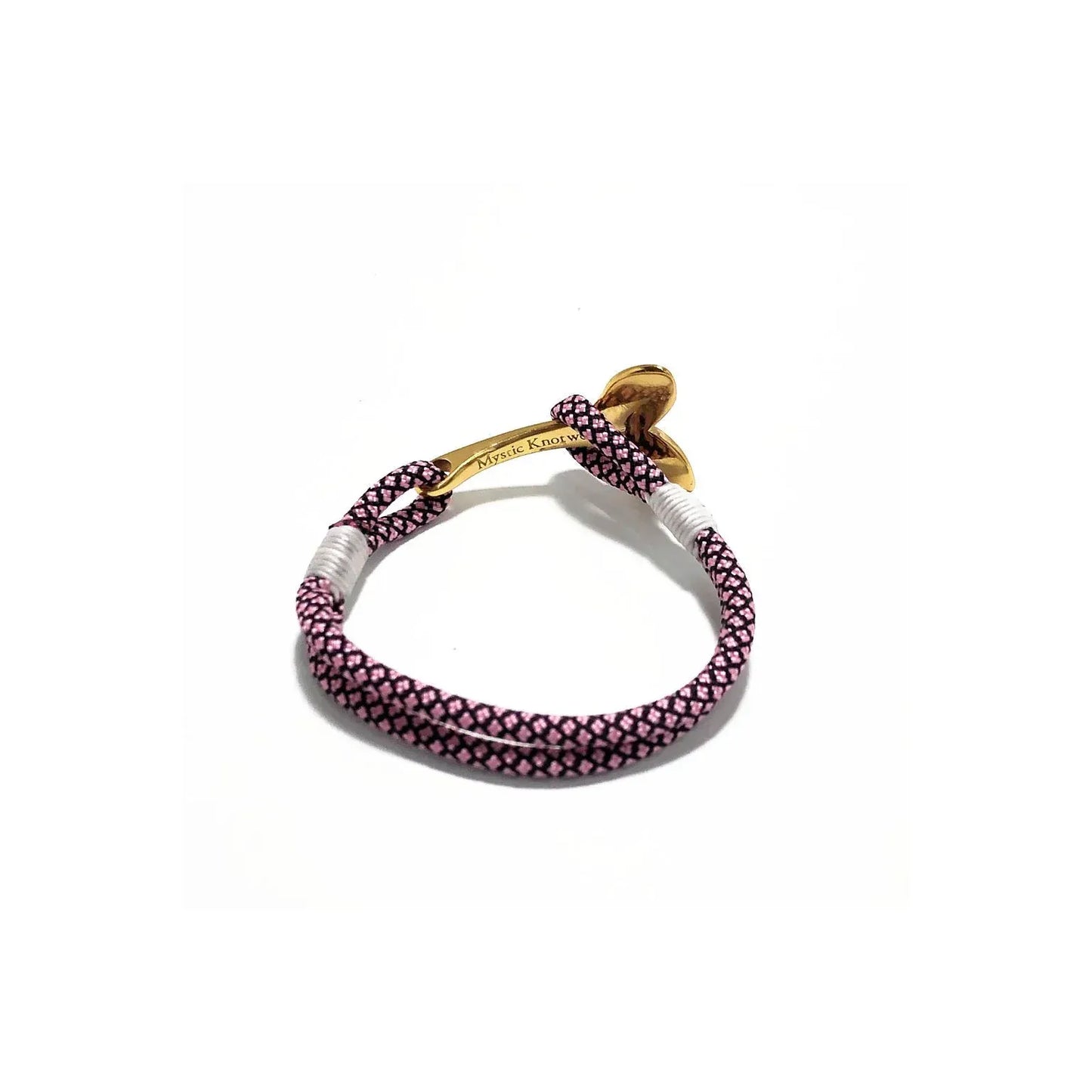 Pink Diamond Nautical Stainless Steel Whale Tail Bracelet - DUNE + SALT