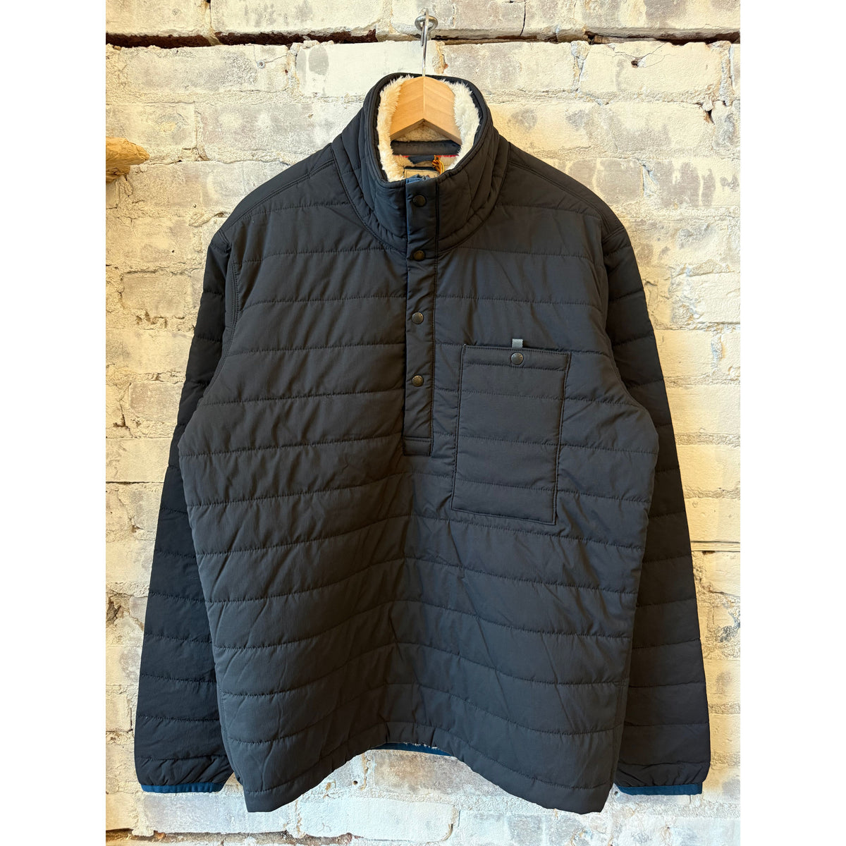 Relwen Quilted Superfleece Popover - Black Fade Dark Slate Gray