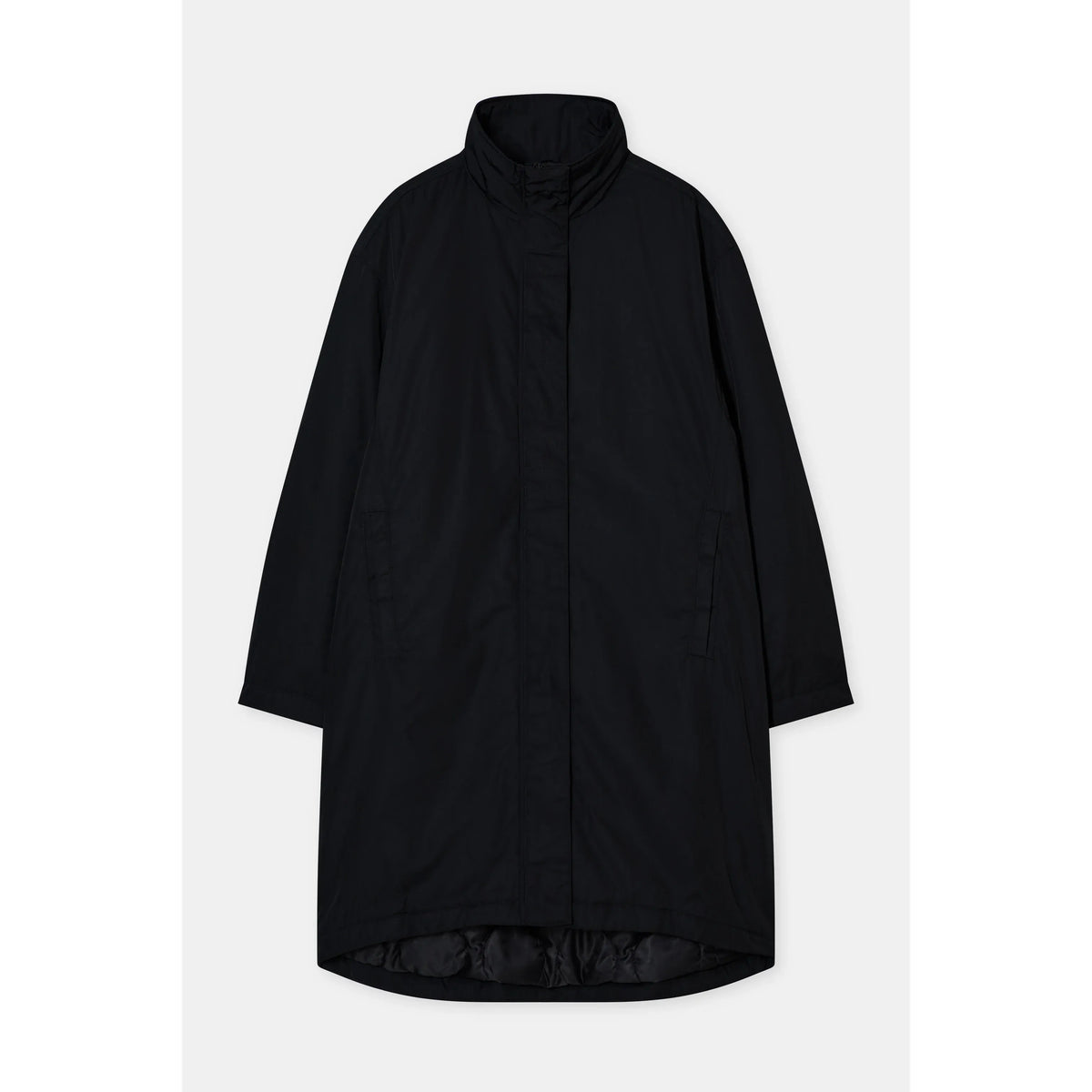 Women's black relaxed parka jacket by Closed Women's, showing a casual fit and hooded design for everyday wear.