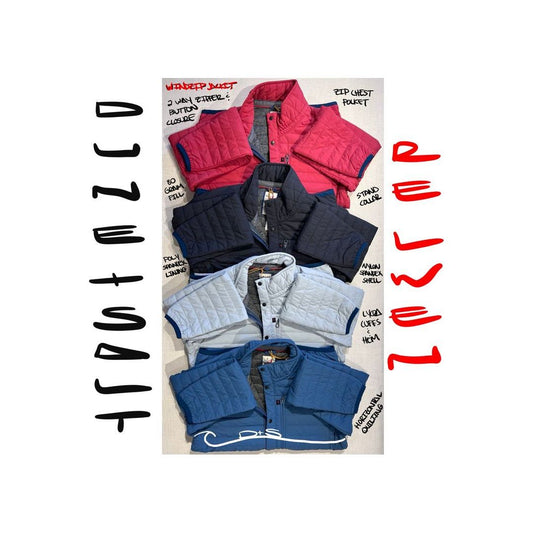 Men's Windzip Jacket by Relwen in red fade, featuring a lightweight windproof design with a sleek, modern look.