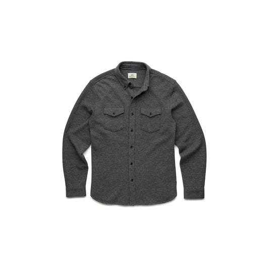 Rex Rib Knit Shirt - Charcoal Heather - DUNE + SALT