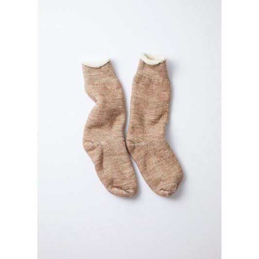 Double-Face Crew Socks - Camel - DUNE + SALT