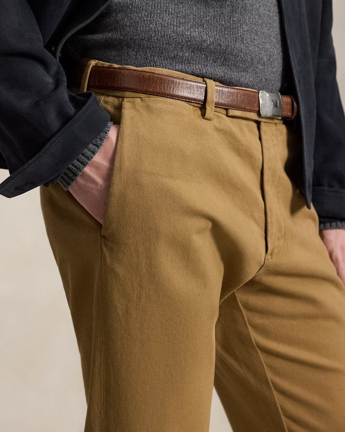 Ralph Lauren Winterized Twill Jarret Chino Classic Pant - Rustic Tan Sienna