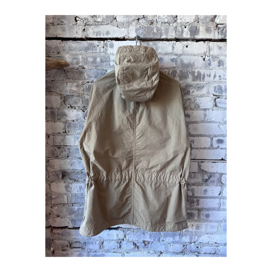 Men's beige Cotton Twill Typewriter Parka by Sage De Cret, showing front view with button closure and classic collar.
