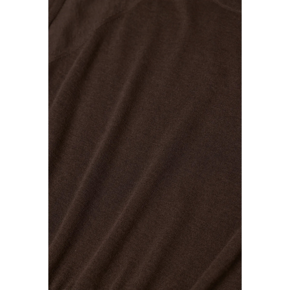 Women's sleeveless cashmere and silk crewneck jumper in maple brown by Closed, shown on a model.