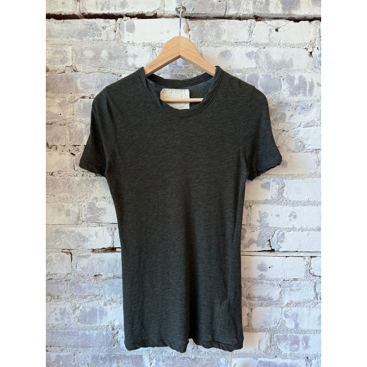 V::Room SS Hi-Soft Jersey 'Narrow Neck' Crew - Black Dark Slate Gray