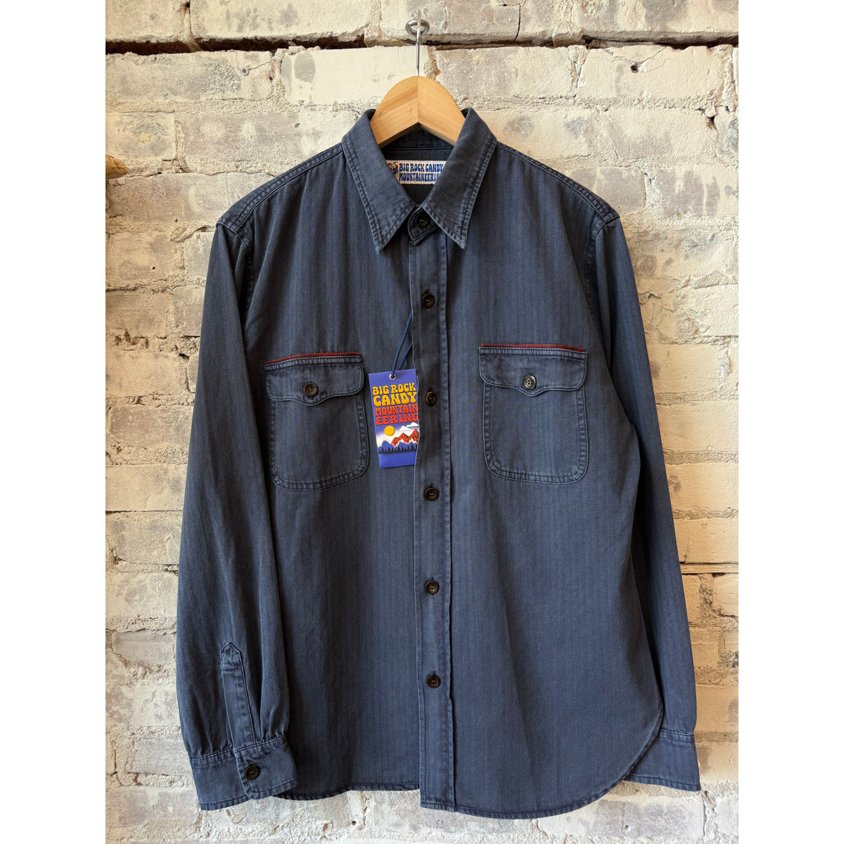 Men's Teton Shirt by Big Rock Candy Mountaineering in blackberry color, featuring a casual fit and outdoor-inspired style.