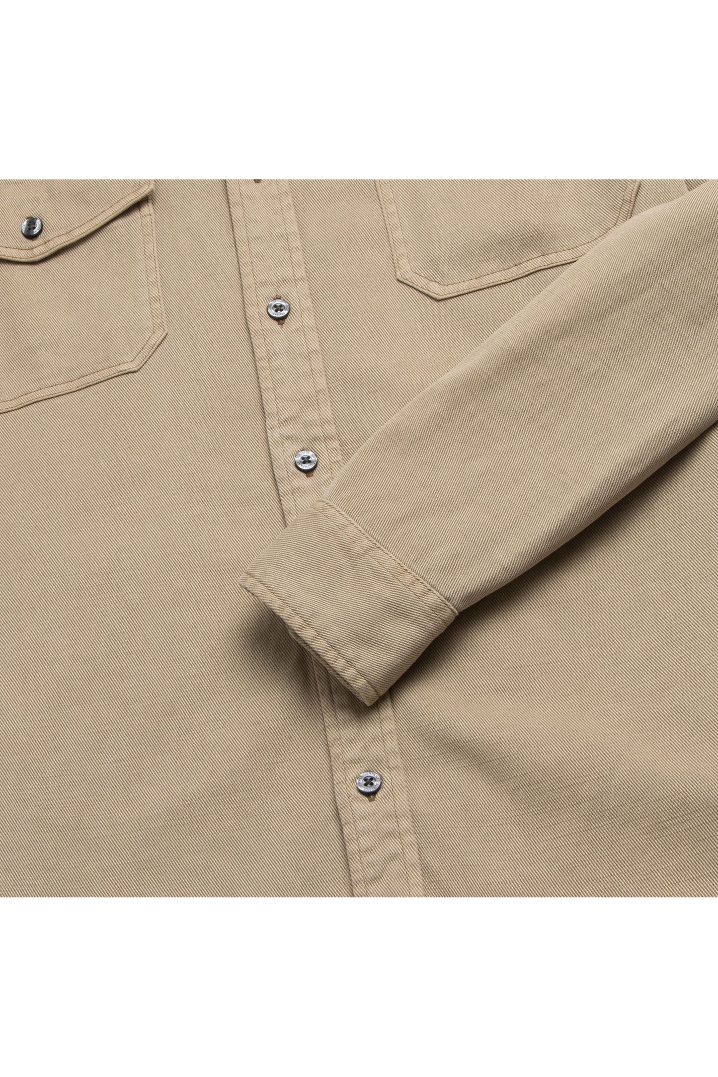 Jeb L/S Two-Pocket Garment-Dyed Shirt - Chinchilla - DUNE + SALT