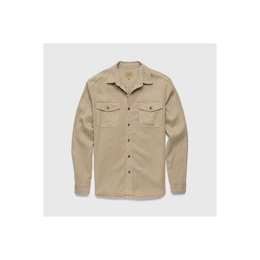 Jeb L/S Two-Pocket Garment-Dyed Shirt - Chinchilla - DUNE + SALT