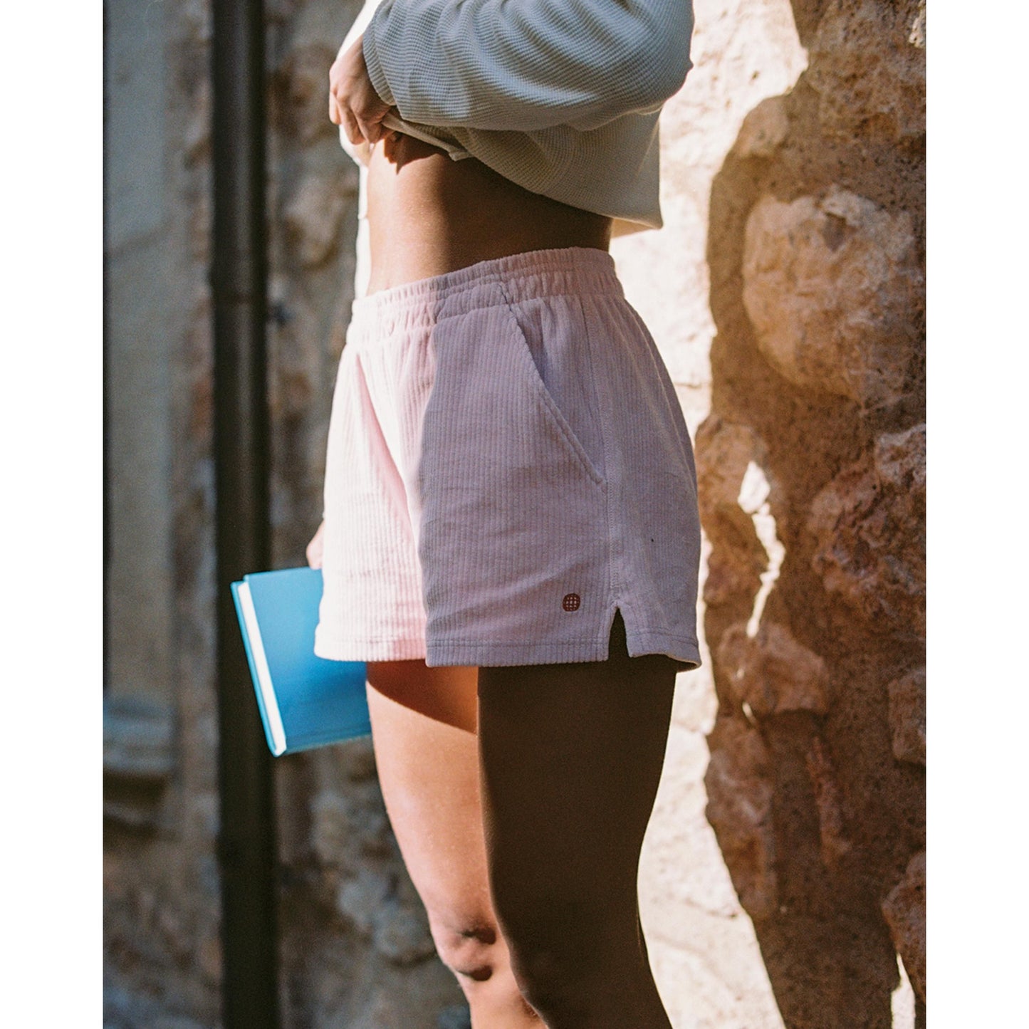 4Incher Comfy Cord Shorts - Aqua - DUNE + SALT