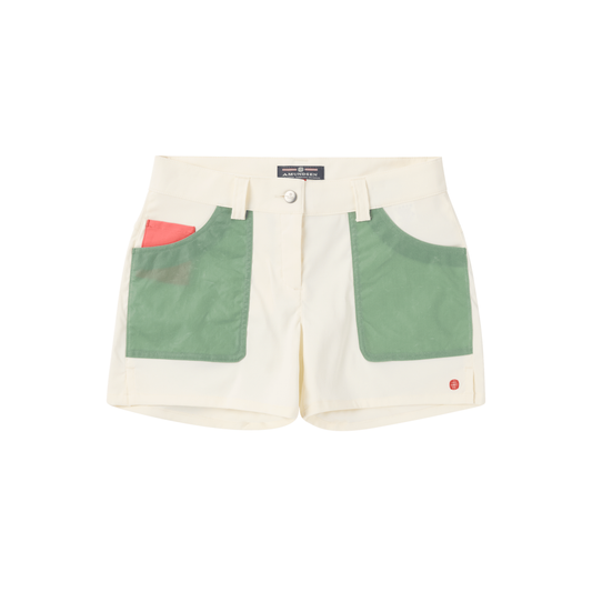 Women's 5incher Field Shorts - Offwhite/Willow Green - DUNE + SALT