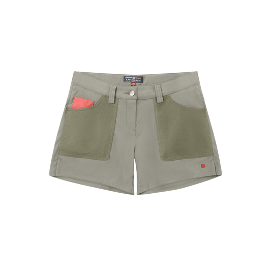 Women's 5incher Field Shorts -Blue Surf/Olive Ash - DUNE + SALT