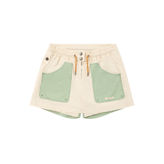 Ditch-Hiker Scooter Skirt - Oatmeal/Faded Willow Green - DUNE + SALT