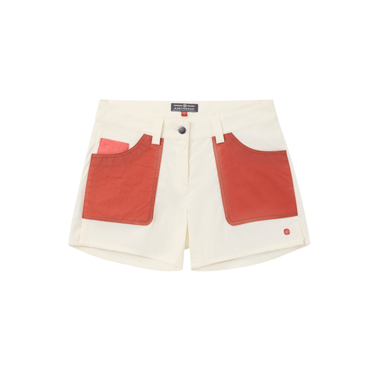 Women's 5incher Field Shorts - Offwhite/Terra Red - DUNE + SALT