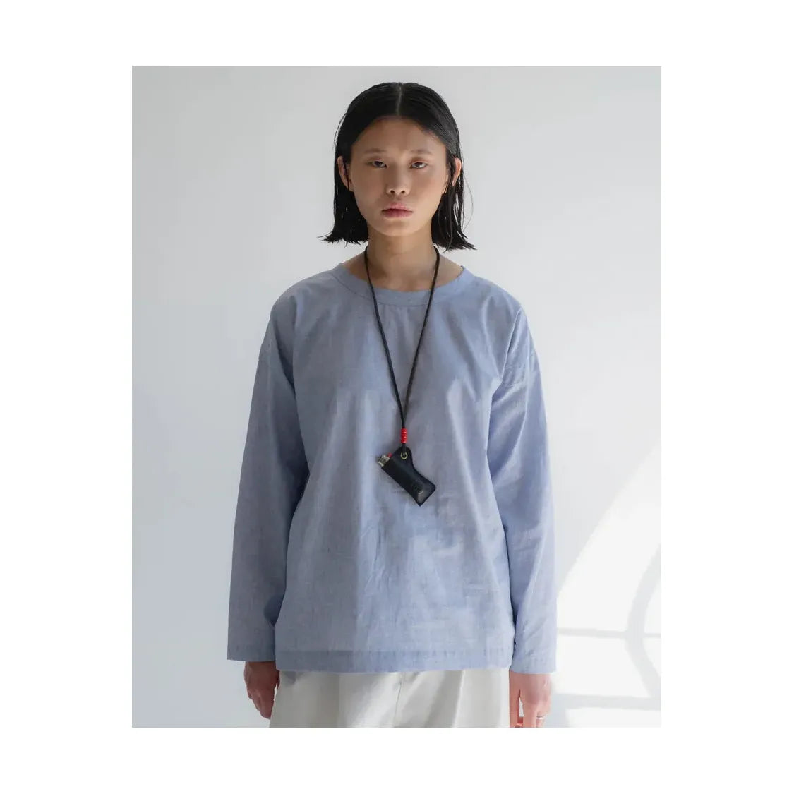 G.O.D Gardner Linen Poplin Smock - Light Blue - DUNE + SALT