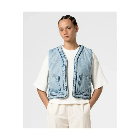 G.O.D Tsuki Salt Lake Denim Vest - Blue - DUNE + SALT