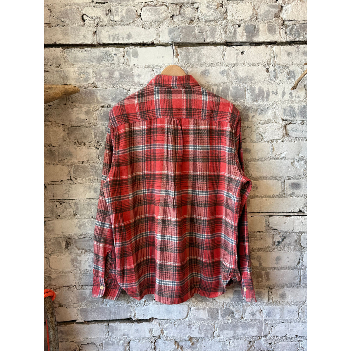 Men's Wythe Washed Flannel Workshirt in Cactus Flower Plaid, featuring a soft, comfortable plaid design perfect for casual wear.