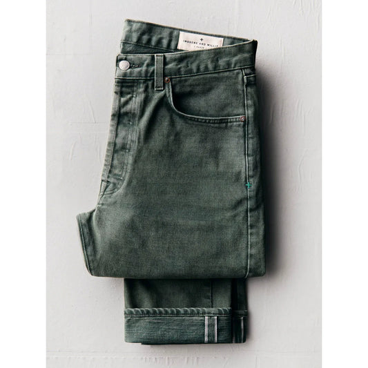 imogene + willie Russell Selvedge Jean - Washed Spruce Light Gray