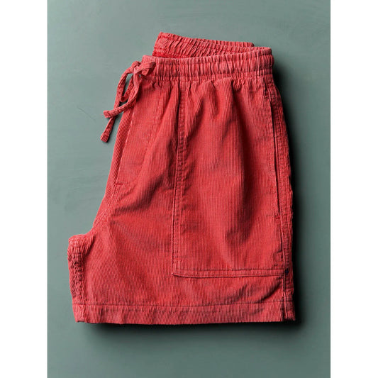 imogene + willie Lounge Cord Short - Sunfaded Red Light Slate Gray