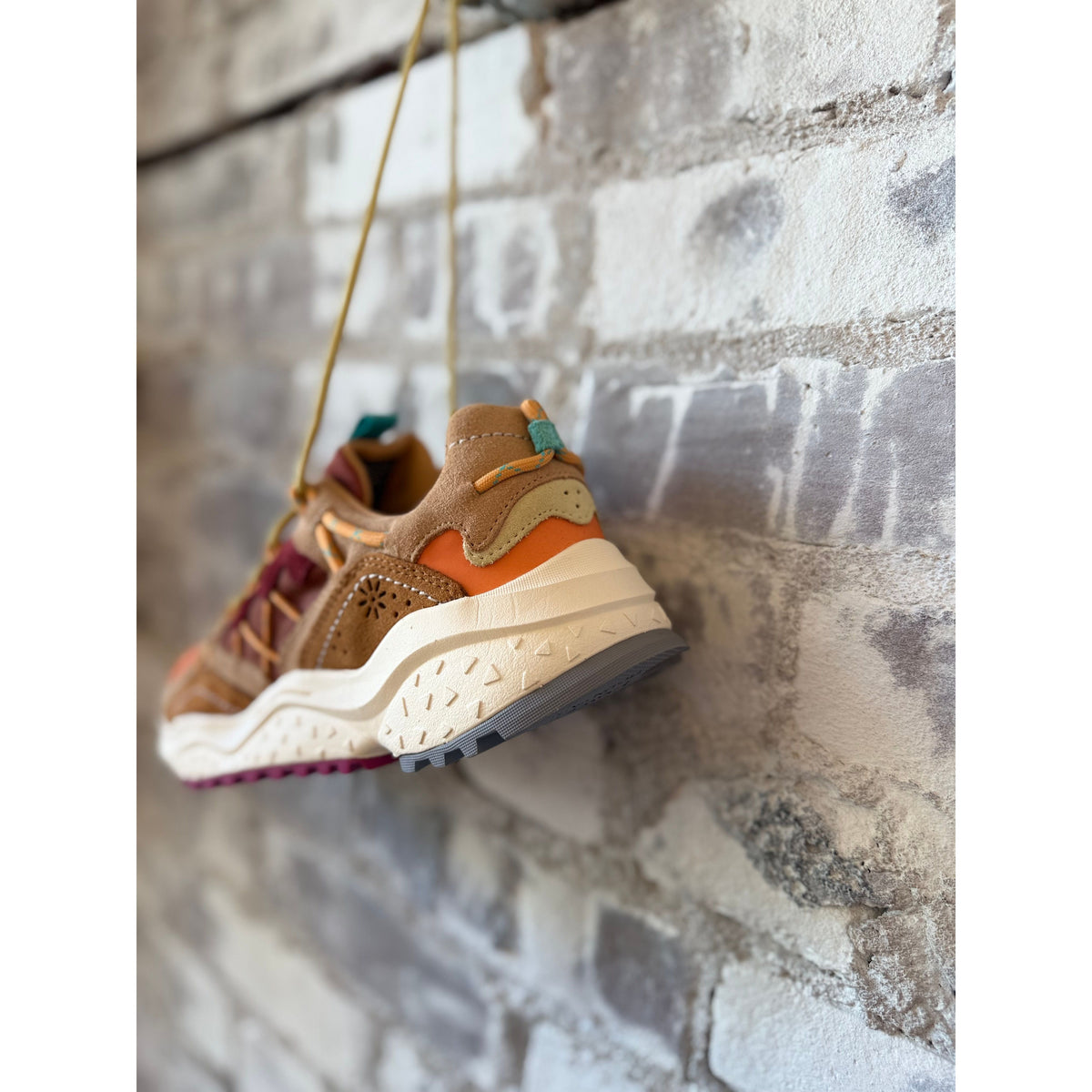 Flower Mountain Yamabushi Woman Suede/Nylon Sneaker – Orange/Conac/Warm Orange Dark Gray