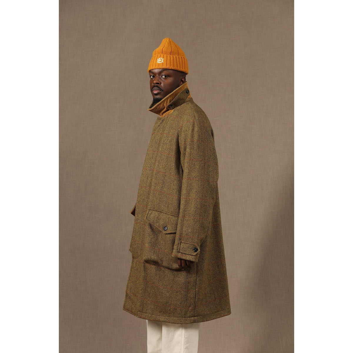 East Harbour Surplus Yardley Shetland Wool Coat - Ocre Dim Gray