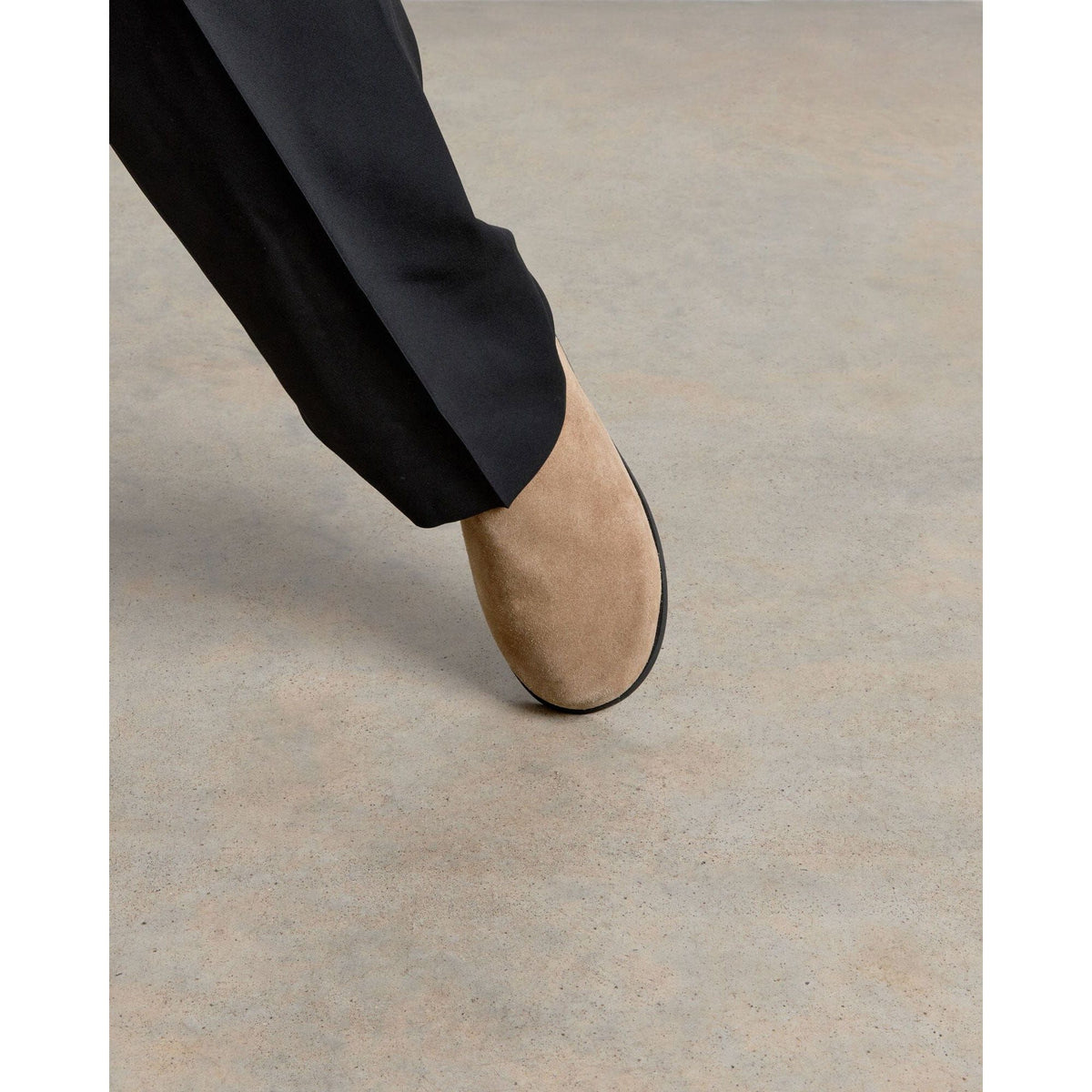 Women's Dear Frances Vico Suede Mule in caramel, showing the stylish slip-on shoe with a pointed toe and soft suede texture.